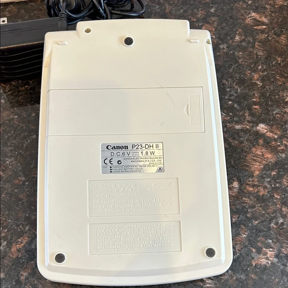 Canon P23-DH II Calculator - Cream and Black